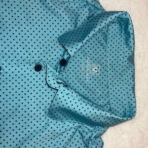 Mizzen & Main Blue Polka Dot Men's Shirt